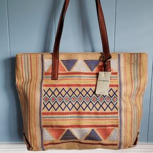 Lucky Brand embroidered tote bag